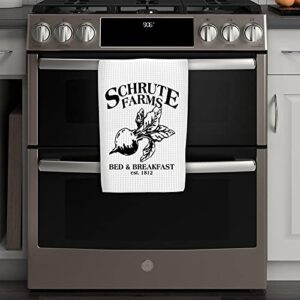 WCGXKO Funny TV Show Inspired Schrute Farms Bed & Breakfast Dwight Office Towel Housewarming Gift (Schrute Farms)