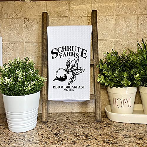 WCGXKO Funny TV Show Inspired Schrute Farms Bed & Breakfast Dwight Office Towel Housewarming Gift (Schrute Farms)