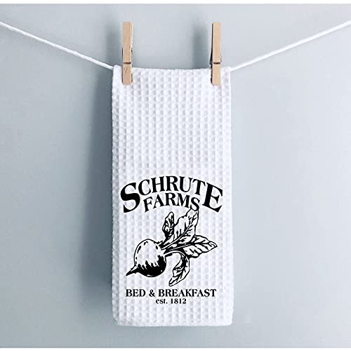 WCGXKO Funny TV Show Inspired Schrute Farms Bed & Breakfast Dwight Office Towel Housewarming Gift (Schrute Farms)