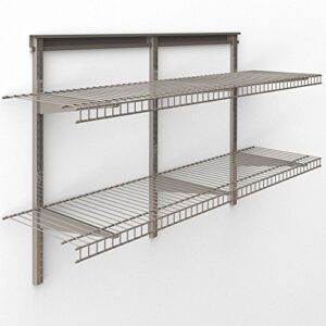 closetmaid shelftrack 2-shelf nickel wire shelving unit