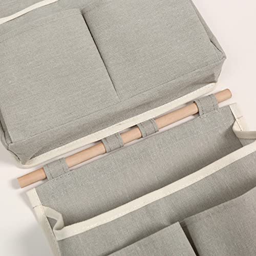 Wall Hanging Storage Bag Waterproof Underwear Organizer Wall Door Hanging Sundries Storage Pouches Closet Storage Bag(Grey)