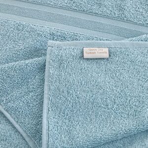 Blue Bath Towels 27" x 54" Quick-Dry High Absorbent 100% Turkish Cotton Towel for Bathroom, Guests, Pool, Gym, Camp, Travel, College Dorm, Shower (Blue, 4 Pack Bath Towel)