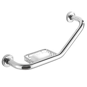 crody bath wall attachment handrails grab bar rails curved wall mount soap dish grab bar,towel rack,stainless steel brushed nickel polished finished grab rails, disabled elderly anti-fall handle rail