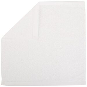 Amazon Basics Fast Drying, Extra Absorbent, Terry Cotton Washcloths - Pack of 24, White, 12 x 12-Inch