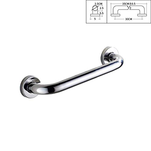 CRODY Bath Wall Attachment Handrails Grab Bar Rails Shower Grab Bar Stainless Steel Anti-Slip Polished Chrome Finished Wall Mounted for Toilet Kitchen Stairway Handrail Towel Rack Disabled Elderly Han