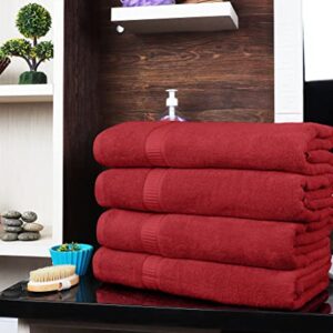 Utopia Towels - Luxurious Jumbo Bath Sheet 2 Piece - 600 GSM 100% Ring Spun Cotton Highly Absorbent and Quick Dry Extra Large Bath Towel - Super Soft Hotel Quality Towel (35 x 70 Inches, Red)