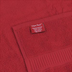Utopia Towels - Luxurious Jumbo Bath Sheet 2 Piece - 600 GSM 100% Ring Spun Cotton Highly Absorbent and Quick Dry Extra Large Bath Towel - Super Soft Hotel Quality Towel (35 x 70 Inches, Red)