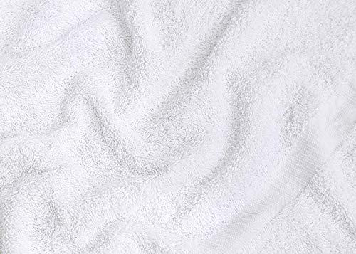 GOLD TEXTILES 84 Pack Economy White Bath Towels Bulk (22x44 Inches) Cotton Blend Multi-Purpose Hotel Towel for Commercial and Home Use –Lightweight, Easy Care & Quick Drying