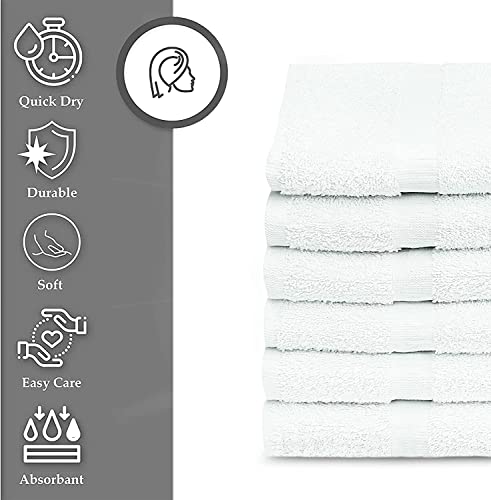 GOLD TEXTILES 84 Pack Economy White Bath Towels Bulk (22x44 Inches) Cotton Blend Multi-Purpose Hotel Towel for Commercial and Home Use –Lightweight, Easy Care & Quick Drying