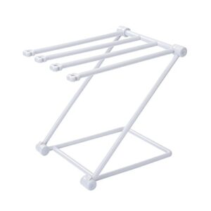 yardwe dish cloth holder foldable dishcloth hanger rag rack vertical towel drying rack (light grey)