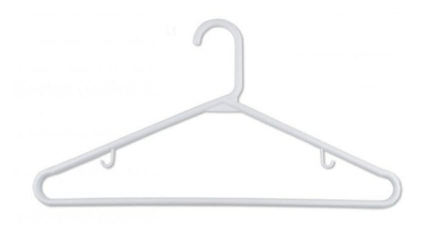 A Basics White Hangers 8-Pack