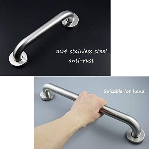 CRODY Bath Wall Attachment Handrails Grab Bar Rails Balance Grab Bar Shower Assist Wall Mounted Towel Rack Safety Armrest Shower Handrail Bathroom Handrail Stainless Steel Elderly Disabled Gravida/25C