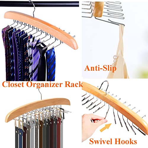 Tank Top Hanger Space Saving, 24 Large Capacity, Bra Hanger Organizers for Cami Tops, Ekezon 360° Rotating Foldable Metal Hooks Camisoles Hangers for Scarfs, Bras, Bathing Suits, Belts, Ties (White)