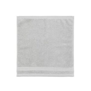 MARTHA STEWART 100% Cotton Bath Towels Set - 6 Piece Set | 2 Bath Towels - 2 Hand Towels - 2 Washcloths | Quick Dry Towels | Plush Towels | Absorbent | Ideal For Everyday Use | Light Grey Towels