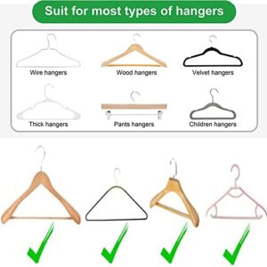 Hanger Hooks Premium Hanger Hooks Cascade Hangers Connector Hooks to Create Up to 5X More Closet Space Easy to Use Slip-Over Design for Pants Hangers, Children's Clothing Hangers, etc,A2-18PCS