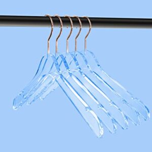 Acrylic Hangers (Rose Gold) Boutique Hangers Premium Clear Lucite Plexiglass Clothes Hangers