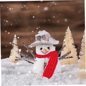 FAVOMOTO 20pcs Mini Scarf Knitted Scarf Striped Scarf Red and White Striped Scarf Miniature Scarf Christmas Doll Scarves Wine Bottle Neckerchief Party Accessories Delicate Scarves Yarn Red