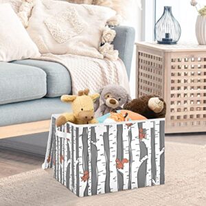 Krafig Cartoon Cute Animal Squirrel Foldable Storage Box Large Cube Organizer Bins Containers Baskets with Lids Handles for Closet Organization, Shelves, Clothes, Toys