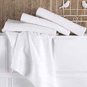 White Bath Towels 27" x 54" Quick-Dry High Absorbent 100% Turkish Cotton Towel for Bathroom, Guests, Pool, Gym, Camp, Travel, College Dorm (White, 4 Pack Bath Towel)