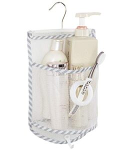 alyer small hanging mesh shower caddy,series toiletry and bath accessories organizer (stripe)