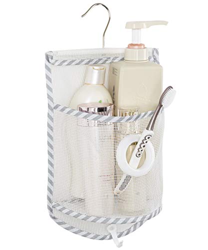 ALYER Small Hanging Mesh Shower Caddy,Series Toiletry and Bath Accessories Organizer (Stripe)