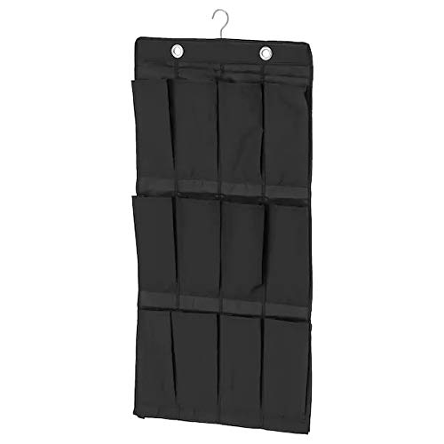 Ikea SKUBB Hanging Shoe Organizer with 16 Pockets (Black)