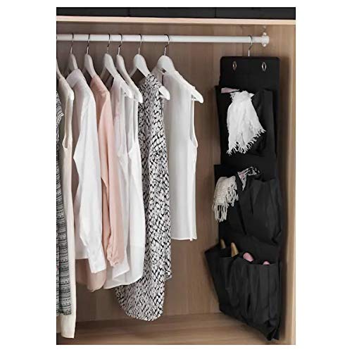 Ikea SKUBB Hanging Shoe Organizer with 16 Pockets (Black)