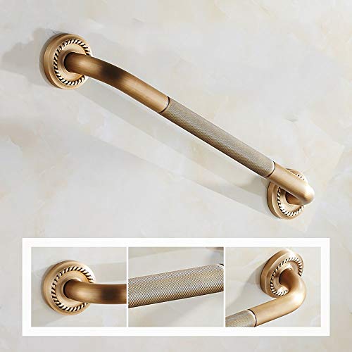 CRODY Bath Wall Attachment Handrails Grab Bar Railsbrass Grab Bar with Anti-Slip Textured Grip,Elderly Shower Safety Commode Handrail,Toilet Wall Mounted Towel Rack, Home Bathroom Support Bar