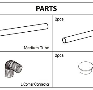 FIDUCIAL HOME Middle Short Poles and Corner Connectors for Shoe Rack Parts