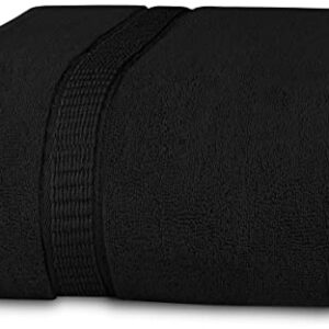 Utopia Towels - Luxurious Jumbo Bath Sheet 1 Piece - 600 GSM 100% Ring Spun Cotton Highly Absorbent and Quick Dry Extra Large Bath Towel - Super Soft Hotel Quality Towel (35 x 70 Inches, Black)