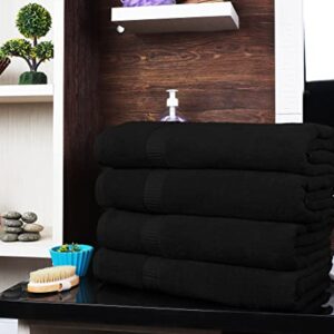 Utopia Towels - Luxurious Jumbo Bath Sheet 1 Piece - 600 GSM 100% Ring Spun Cotton Highly Absorbent and Quick Dry Extra Large Bath Towel - Super Soft Hotel Quality Towel (35 x 70 Inches, Black)