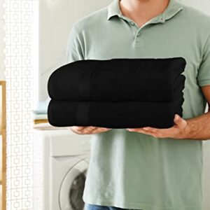 Utopia Towels - Luxurious Jumbo Bath Sheet 1 Piece - 600 GSM 100% Ring Spun Cotton Highly Absorbent and Quick Dry Extra Large Bath Towel - Super Soft Hotel Quality Towel (35 x 70 Inches, Black)