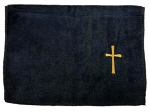 swanson christian towel-cross-black