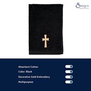 Swanson Christian Towel-Cross-Black