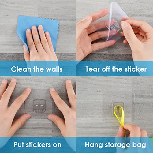 Linkidea Bath Toy Organizer, Bathtub Toy Organizer Holder, Bath Toy Net Storage Holder with Adhesive Sticker Hooks (2pcs, Duck)