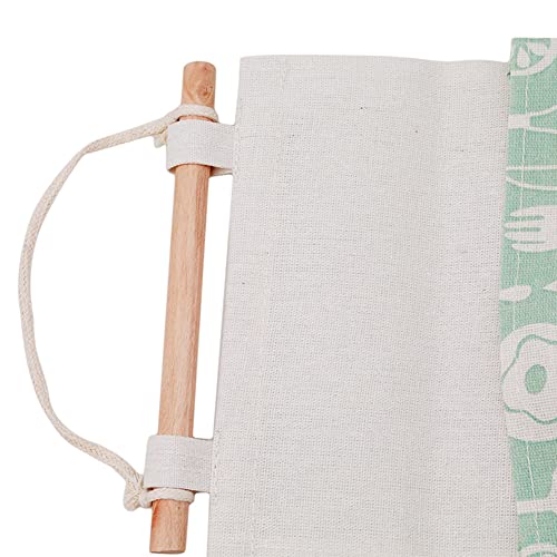 SEIWEI Wall Closet Hanging Storage Bag, Waterproof over the Door Linen Fabric Organizer with 3 Pockets for Bedroom Bathroom Kitchen