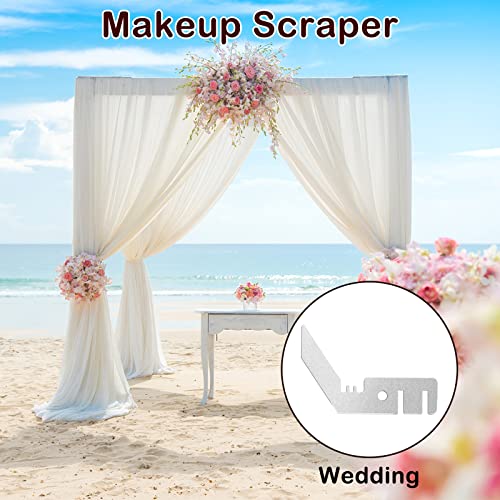 4 Pcs Double Crossbar Hanger, Pipe and Drape Backdrop Stand Kit Double Backdrop Stand, Pipe and Drape Accessories Crossbar Valance Hangers for Backdrop Wedding Decoration Party Convention Centers