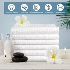 HOMEXCEL Microfiber Washcloths Towel Pack of 24,12"x12" Highly Absorbent and Soft Face Towels Wash Cloths for Bathroom,Gym,Hotel and Spa,Fast Drying Multi-Purpose Cleaning Cloth,White