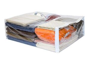 clear vinyl zippered storage bags 20 x 23 x 8 inch 10-pack