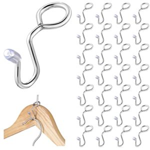 Clothes Hanger Connector Hooks Metal Hanger Extender Hooks Metal Outfit Hangers Extender Clips Silver Clothes Extender Hooks for Clothes Organizer Closet (150 Pcs)