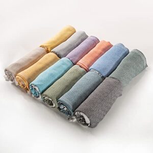 Aegean Turkish Beach Towel (41 x 68 inch) for Adult - Soft Touch, 100% Cotton - Quick Dry Bath Towels with Amazing Colors - Unique Turkish Towels for Bathroom, SPA, Yoga Peshtemal-Lilac