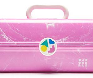 Caboodles On-The-Go Girl Retro Case, Bubblegum Marble , 13.38x8.88x6.5 Inch (Pack of 1)