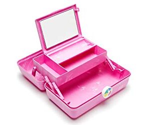 Caboodles On-The-Go Girl Retro Case, Bubblegum Marble , 13.38x8.88x6.5 Inch (Pack of 1)