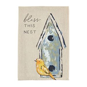 mud pie painted spring hand towel, bless, 21" x 14"