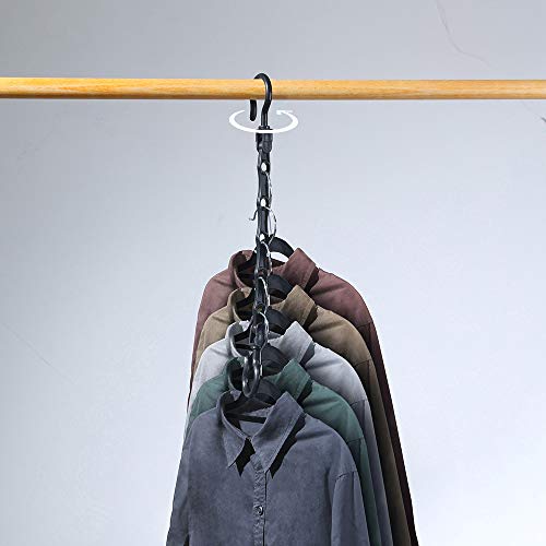 Black Space Saving Hangers,20pcs Closet Organizers and Storage,Magic Hangers Space Savers Bedroom for Clothes