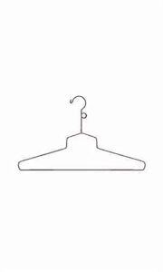 shirt hangers - 18 inch chrome metal shirt hangers case of 100