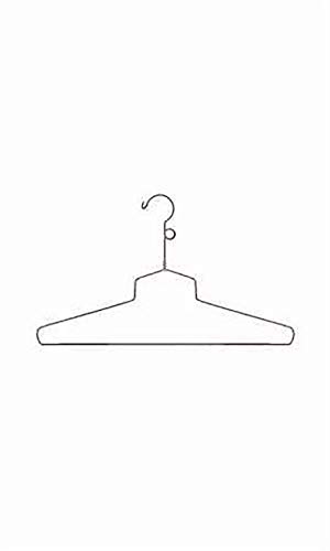 Shirt Hangers - 18 inch Chrome Metal Shirt Hangers Case of 100