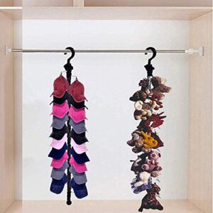 multi-purpose magic hangers space saving clothes hangers organizer smart closet space saver with 20 sturdy stainless steel clips for your toys, hats, cap, scarves, gloves, towel, jewelry, etc.