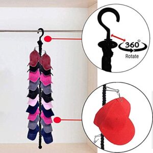 Multi-Purpose Magic Hangers Space Saving Clothes Hangers Organizer Smart Closet Space Saver with 20 Sturdy stainless steel Clips for Your Toys, Hats, Cap, Scarves, Gloves, Towel, Jewelry, etc.