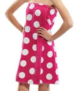 robesale terry womens bath wrap towels cotton cover ups - one size, fuchsia
